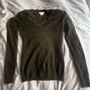 XS Black 2 Ply Cashmere Sweater Barneys